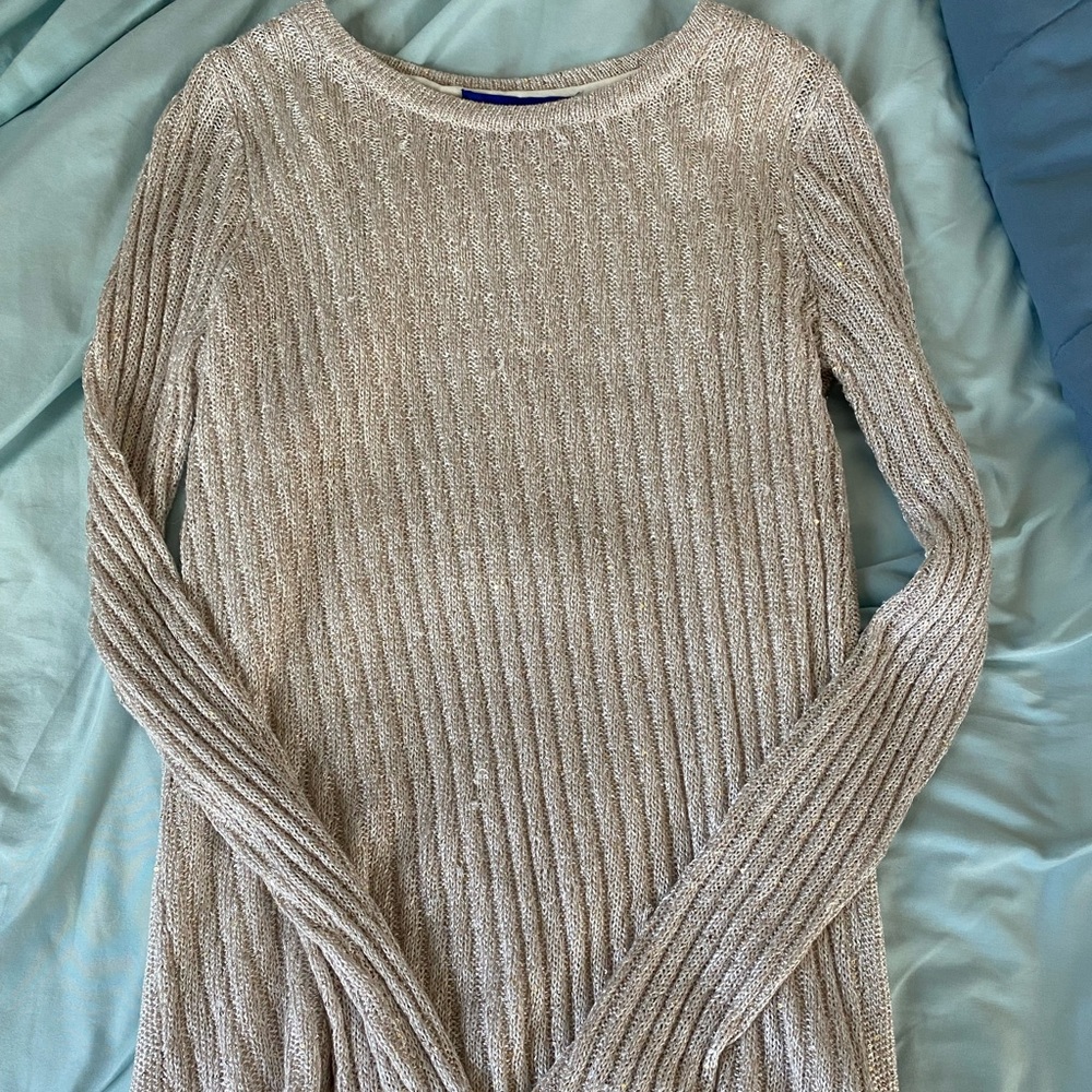 Beige sparkly sweater